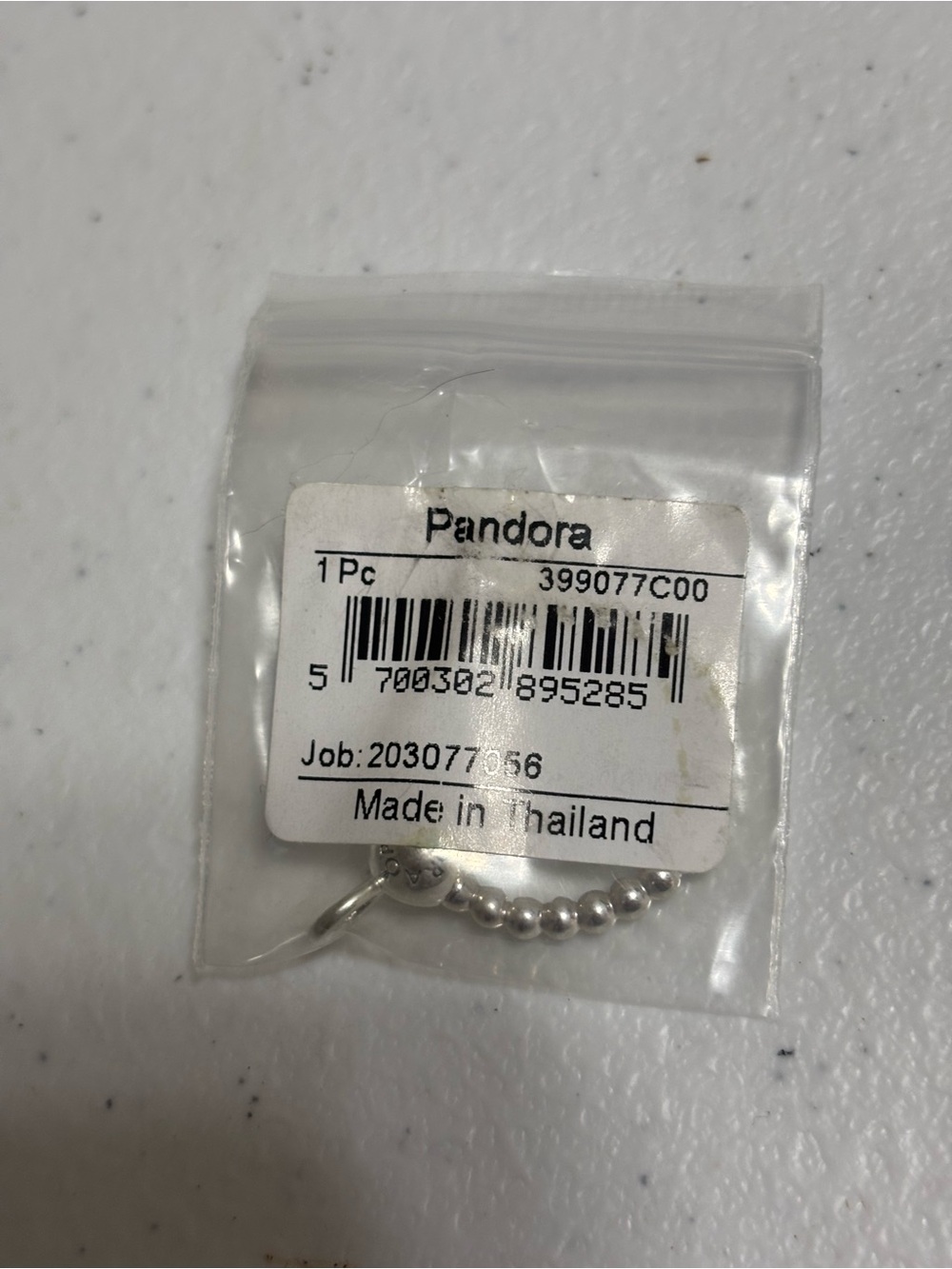 Pandora Moments small Beaded O pendant- Silver - Picture 2 of 2